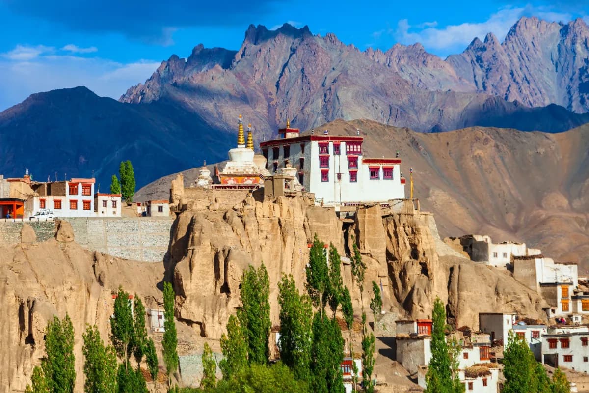 Lamayuru Monastery or Gompa is a tibetan style buddhist monastery