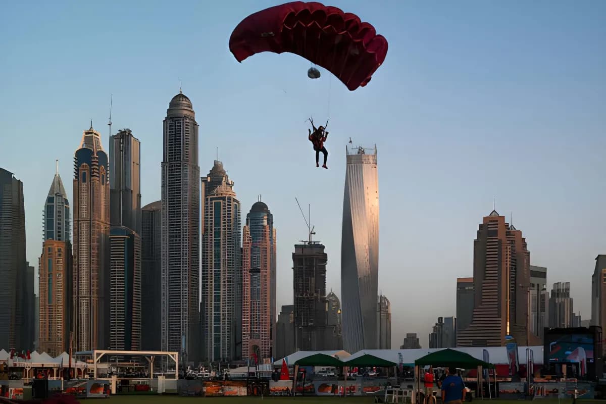 Skydiving in Dubai